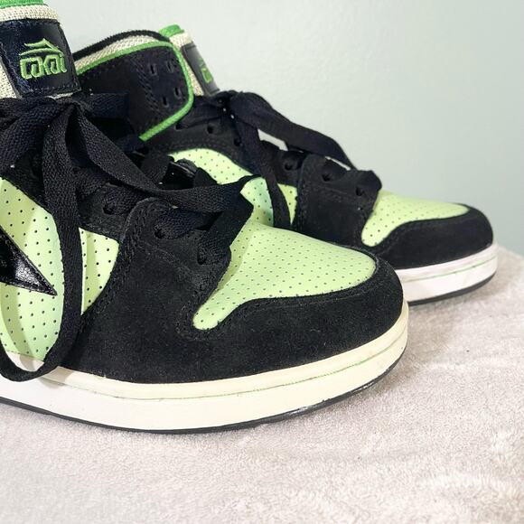 Lakai Sneaker Mens 8 Black Green Lace Up Hi Top Skate Telford Athletic Shoes main image 7